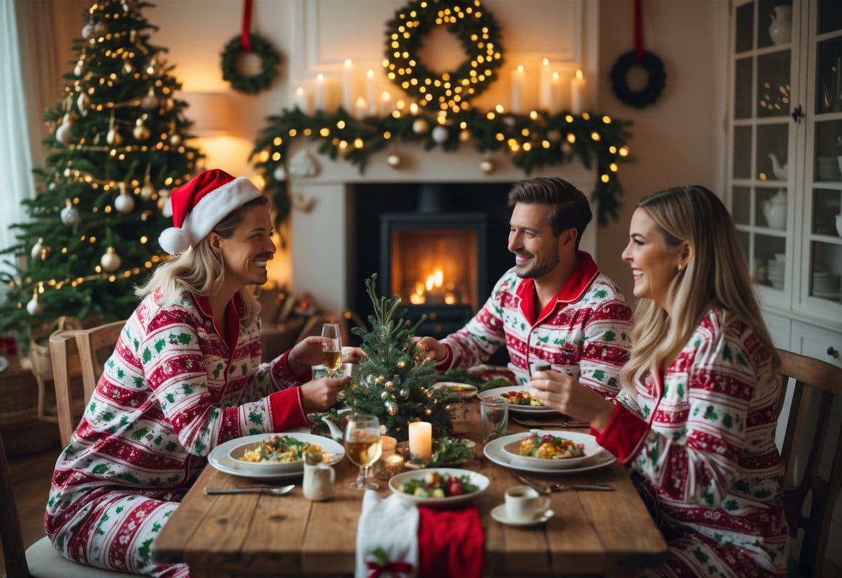 Read more about the article Sådan Skaber Du Den Perfekte Julefrokost Med Julepyjamas Til Par: Tips Til Hygge og Stil